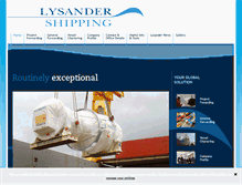 Tablet Screenshot of lysandershipping.com